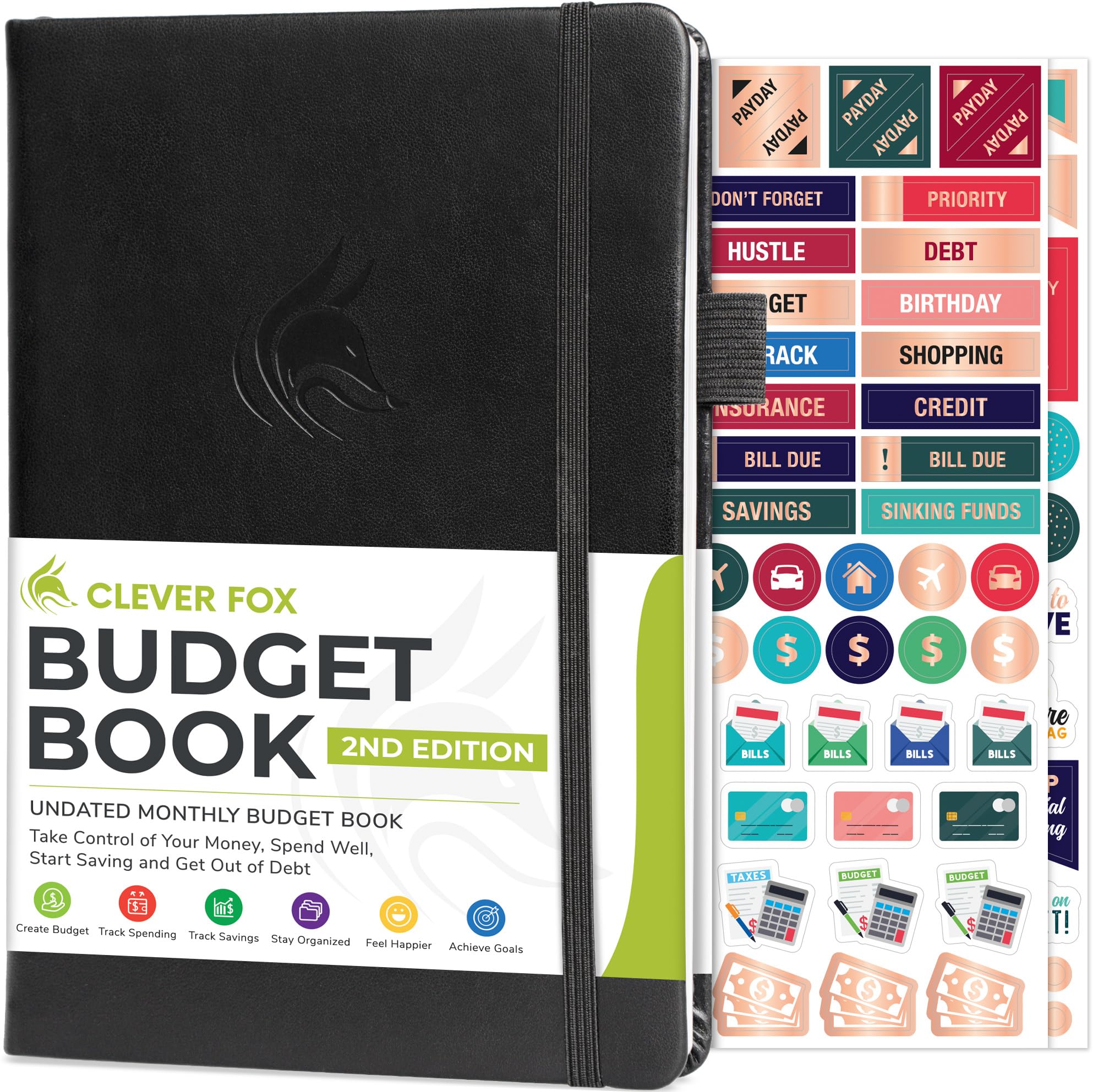 Clever Fox Budget Book 2.0 – Financial Planner Organizer & Expense
